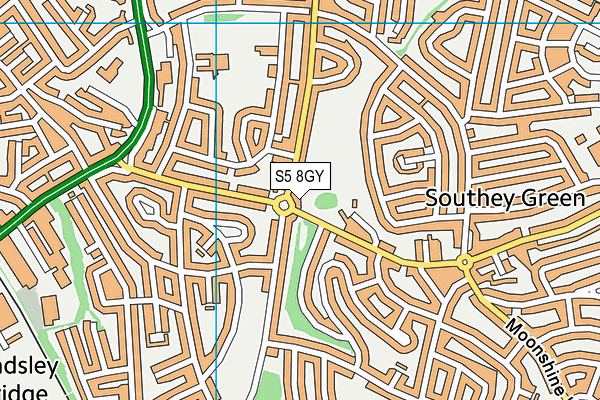 S5 8GY map - OS VectorMap District (Ordnance Survey)