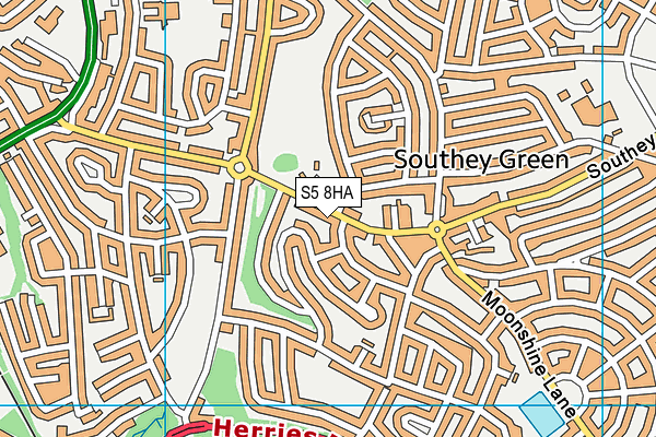 S5 8HA map - OS VectorMap District (Ordnance Survey)