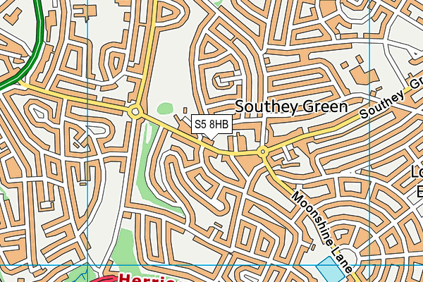 S5 8HB map - OS VectorMap District (Ordnance Survey)