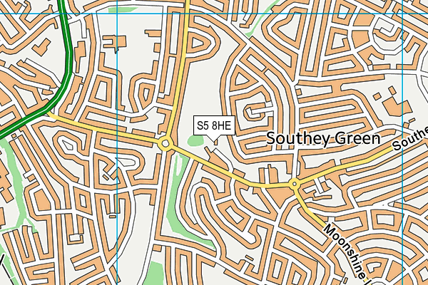 S5 8HE map - OS VectorMap District (Ordnance Survey)