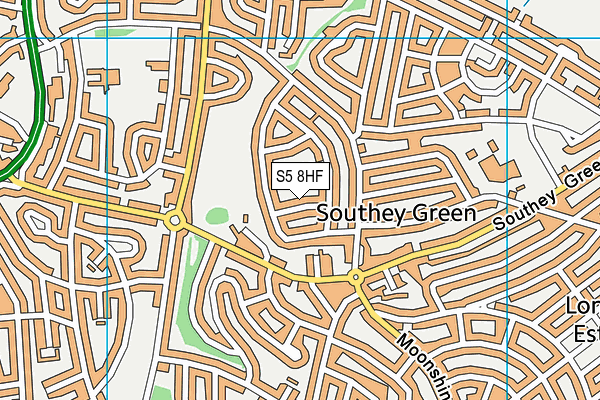 S5 8HF map - OS VectorMap District (Ordnance Survey)