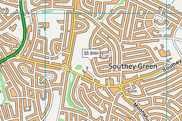 S5 8HH map - OS VectorMap District (Ordnance Survey)