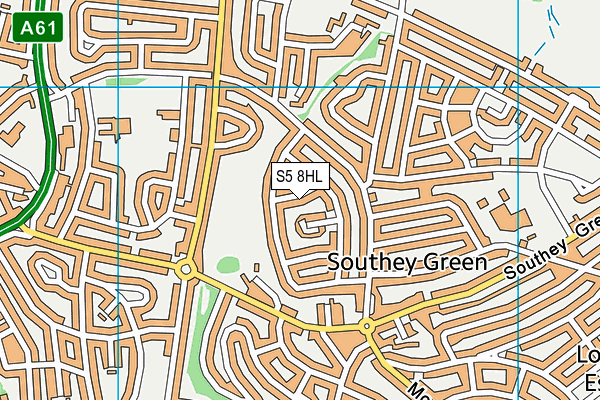 S5 8HL map - OS VectorMap District (Ordnance Survey)