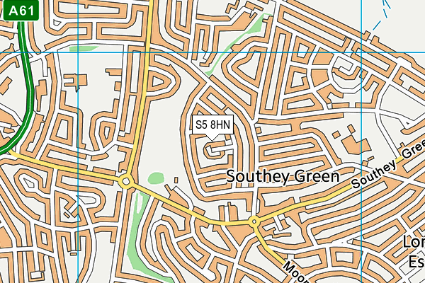 S5 8HN map - OS VectorMap District (Ordnance Survey)