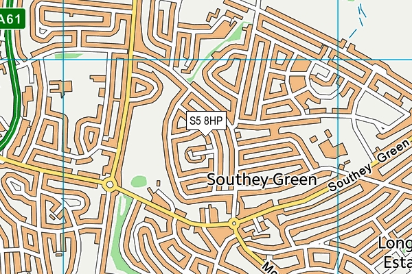 S5 8HP map - OS VectorMap District (Ordnance Survey)