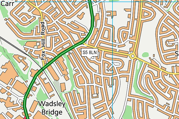 S5 8LN map - OS VectorMap District (Ordnance Survey)