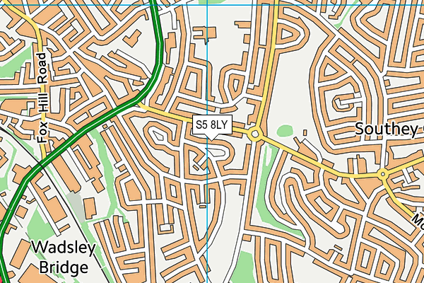 S5 8LY map - OS VectorMap District (Ordnance Survey)