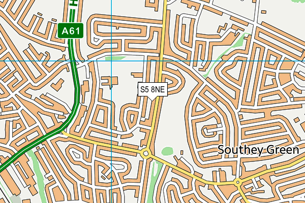 S5 8NE map - OS VectorMap District (Ordnance Survey)