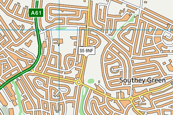 S5 8NF map - OS VectorMap District (Ordnance Survey)
