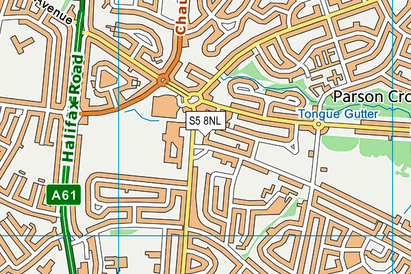 S5 8NL map - OS VectorMap District (Ordnance Survey)