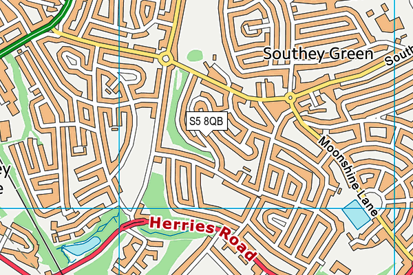 S5 8QB map - OS VectorMap District (Ordnance Survey)