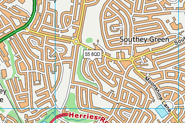 S5 8QD map - OS VectorMap District (Ordnance Survey)