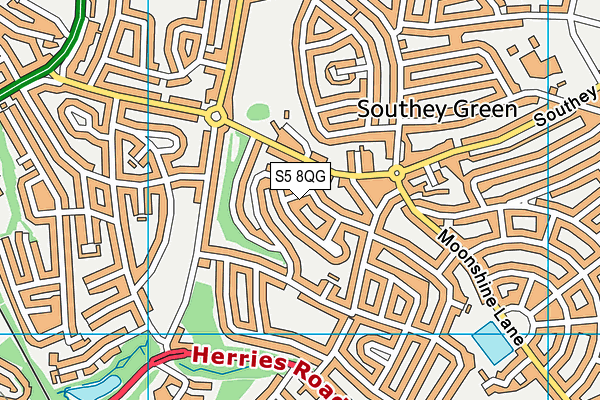 S5 8QG map - OS VectorMap District (Ordnance Survey)