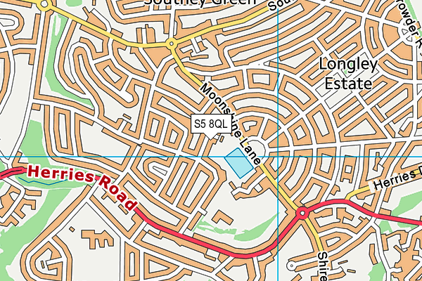 S5 8QL map - OS VectorMap District (Ordnance Survey)
