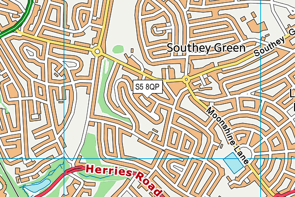 S5 8QP map - OS VectorMap District (Ordnance Survey)