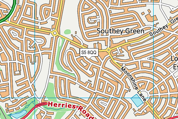 S5 8QQ map - OS VectorMap District (Ordnance Survey)