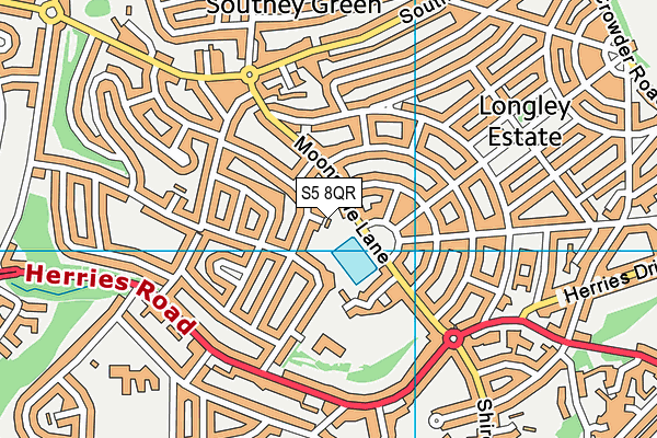 S5 8QR map - OS VectorMap District (Ordnance Survey)