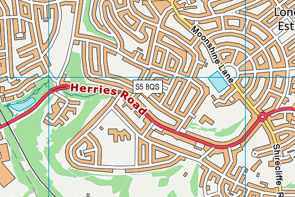 S5 8QS map - OS VectorMap District (Ordnance Survey)