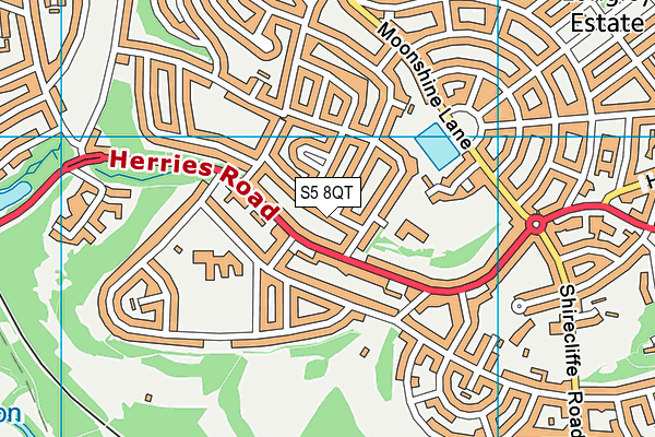 S5 8QT map - OS VectorMap District (Ordnance Survey)