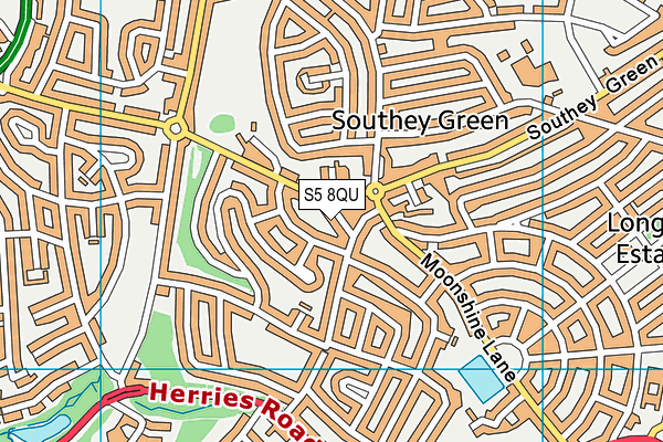 S5 8QU map - OS VectorMap District (Ordnance Survey)