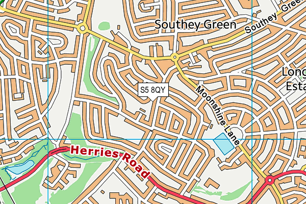 S5 8QY map - OS VectorMap District (Ordnance Survey)