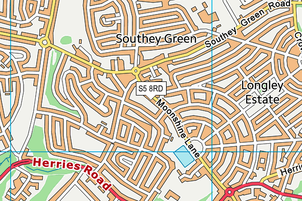 S5 8RD map - OS VectorMap District (Ordnance Survey)