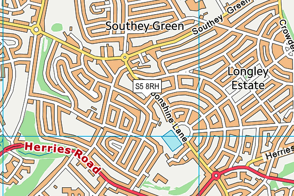 S5 8RH map - OS VectorMap District (Ordnance Survey)