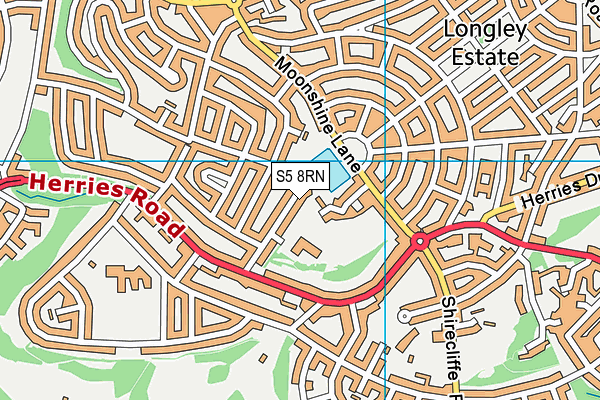 S5 8RN map - OS VectorMap District (Ordnance Survey)