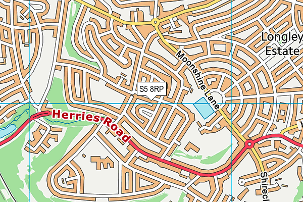 S5 8RP map - OS VectorMap District (Ordnance Survey)