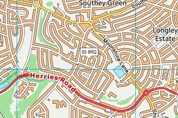S5 8RQ map - OS VectorMap District (Ordnance Survey)