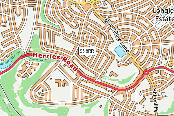 S5 8RR map - OS VectorMap District (Ordnance Survey)
