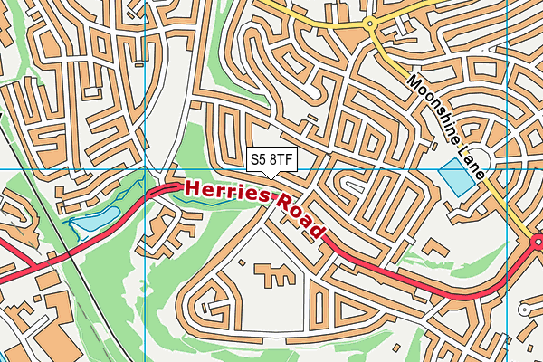 S5 8TF map - OS VectorMap District (Ordnance Survey)