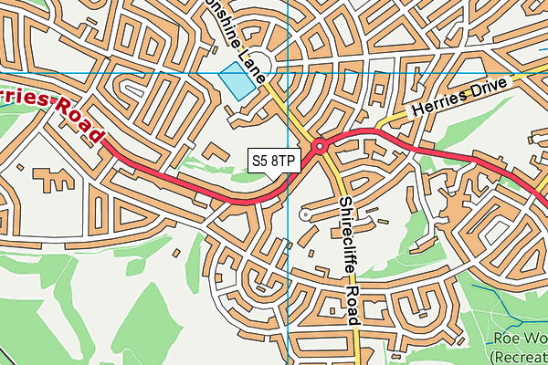 S5 8TP map - OS VectorMap District (Ordnance Survey)