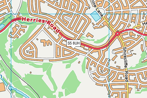 S5 8UH map - OS VectorMap District (Ordnance Survey)