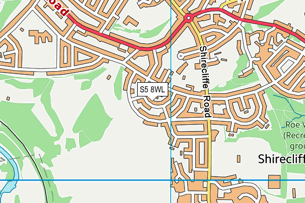 S5 8WL map - OS VectorMap District (Ordnance Survey)