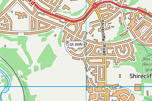 S5 8WN map - OS VectorMap District (Ordnance Survey)