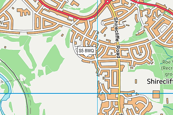 S5 8WQ map - OS VectorMap District (Ordnance Survey)