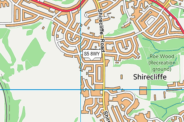 S5 8WY map - OS VectorMap District (Ordnance Survey)