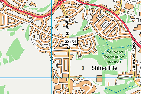 S5 8XH map - OS VectorMap District (Ordnance Survey)