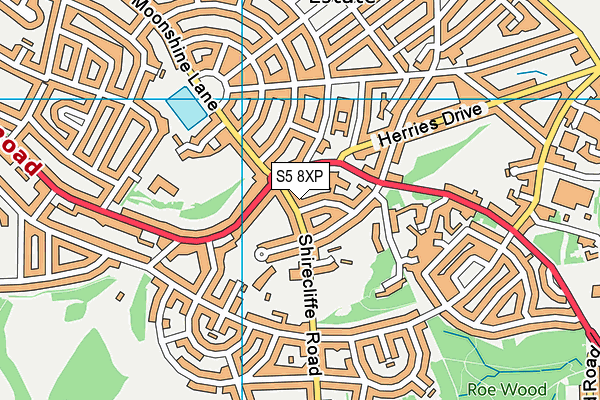 S5 8XP map - OS VectorMap District (Ordnance Survey)