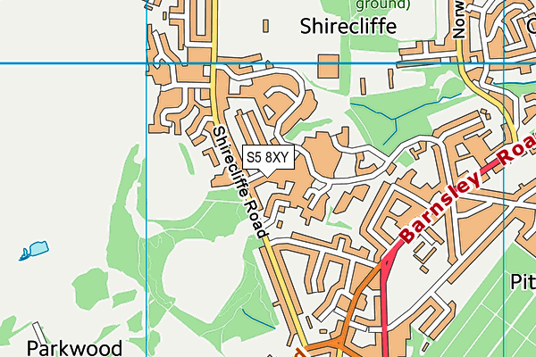 S5 8XY map - OS VectorMap District (Ordnance Survey)