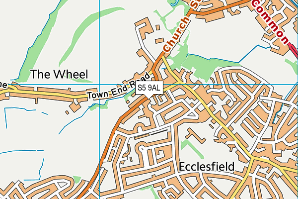 S5 9AL map - OS VectorMap District (Ordnance Survey)