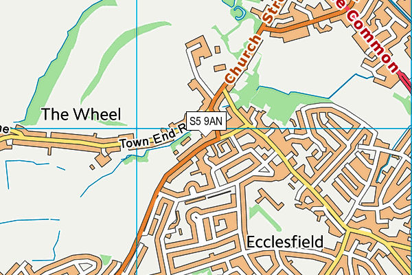 S5 9AN map - OS VectorMap District (Ordnance Survey)