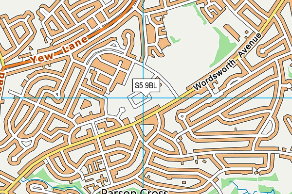 S5 9BL map - OS VectorMap District (Ordnance Survey)