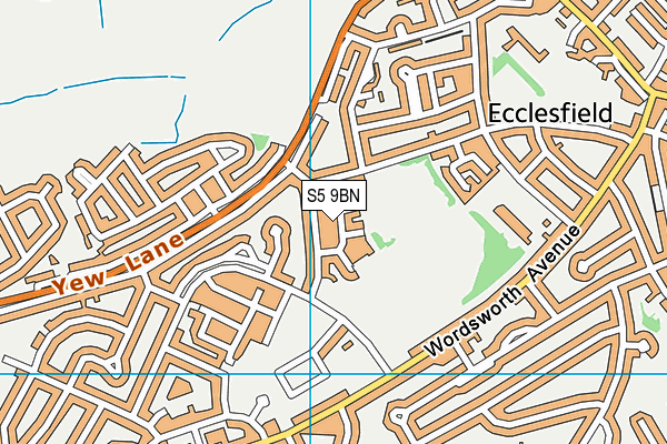 S5 9BN map - OS VectorMap District (Ordnance Survey)