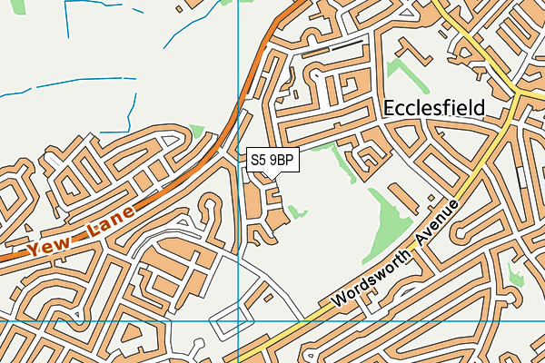 S5 9BP map - OS VectorMap District (Ordnance Survey)