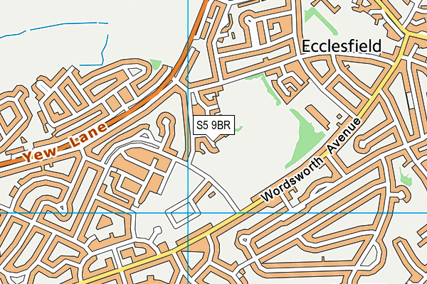 S5 9BR map - OS VectorMap District (Ordnance Survey)