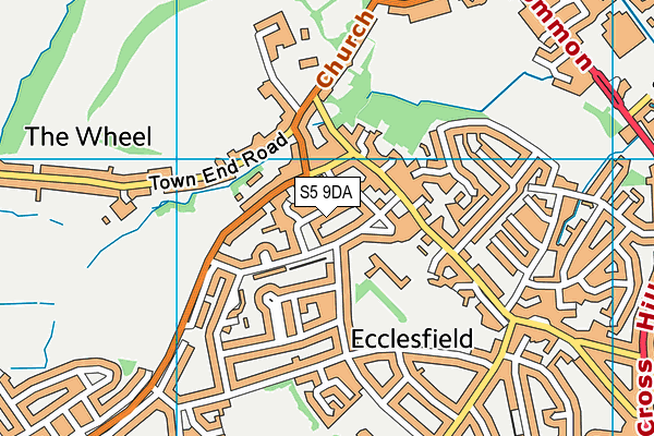 S5 9DA map - OS VectorMap District (Ordnance Survey)