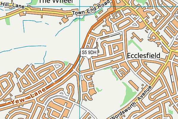 S5 9DH map - OS VectorMap District (Ordnance Survey)