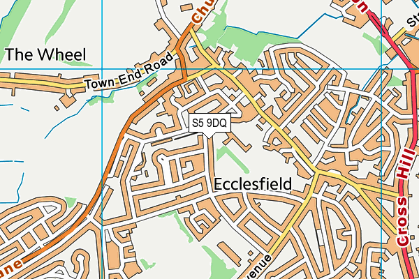 S5 9DQ map - OS VectorMap District (Ordnance Survey)